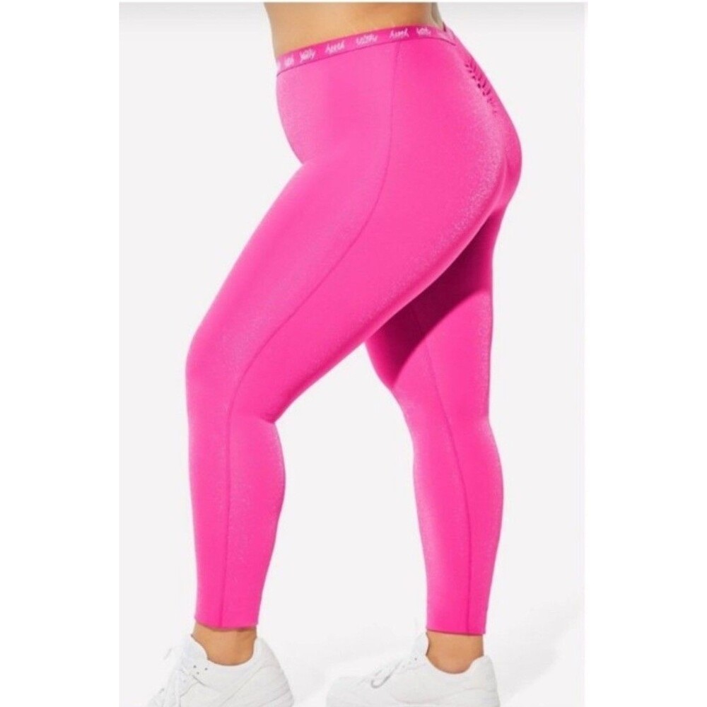 Yitty Womens Shaping Leggings Large Pink Womens Spotlight Ruched High Rise New